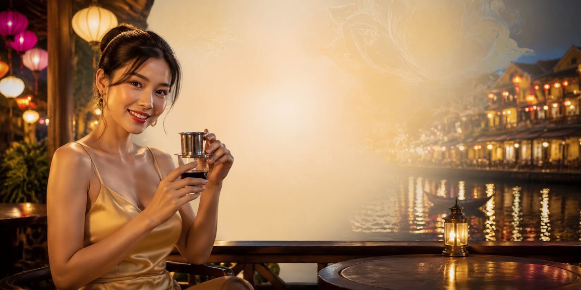 Khách du lịch và người dân Hội An trao đổi về kèo cá cược bên tách cà phê buổi sáng