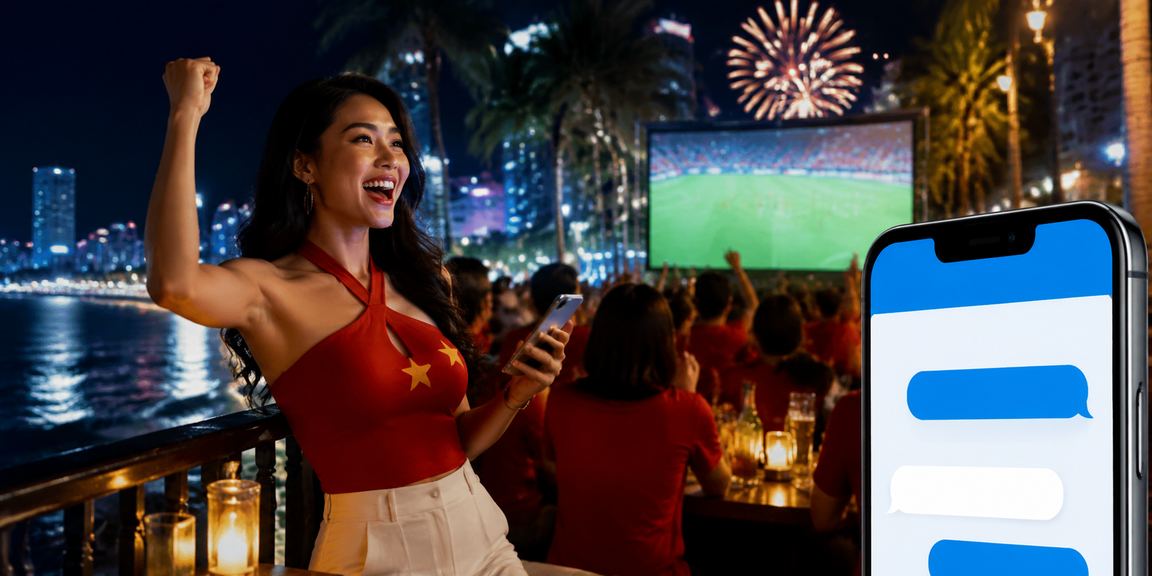 Người chơi trải nghiệm casino trực tuyến trên điện thoại tại bãi biển Nha Trang